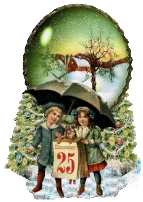Dzieci trzymające kalendarz 25 grudnia